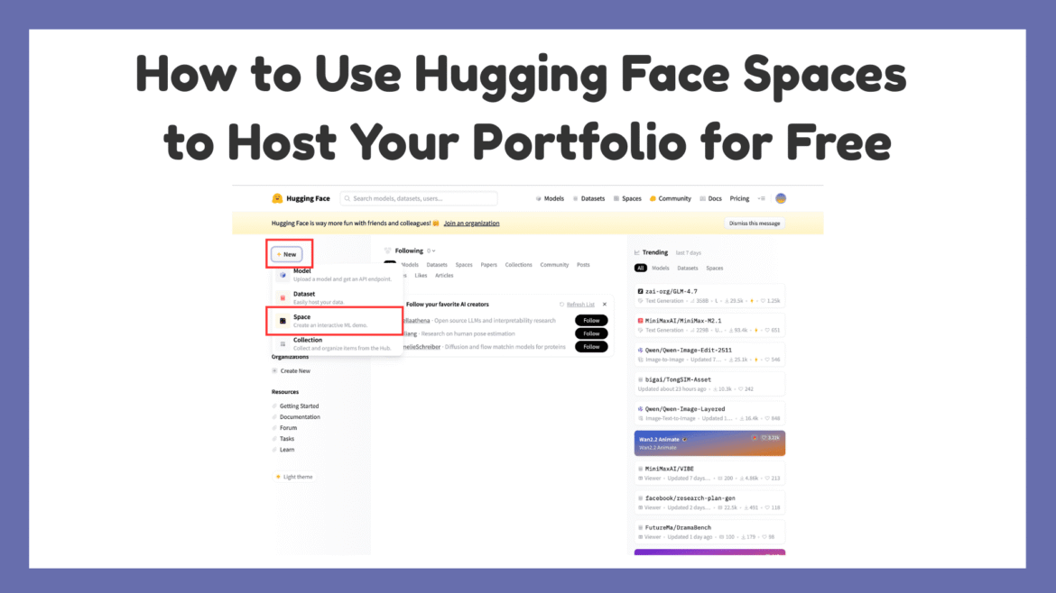 How to Use Hugging Face Space to Host Your Portfolio for Free

