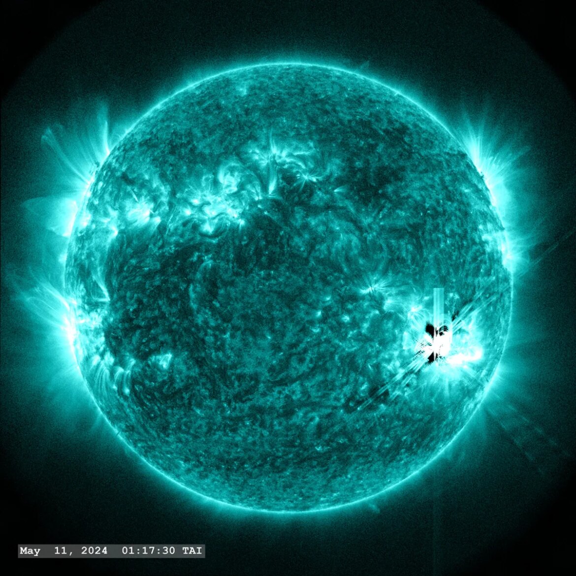 Longest-ever observation of stormy region on the Sun provides new clues about space weather

