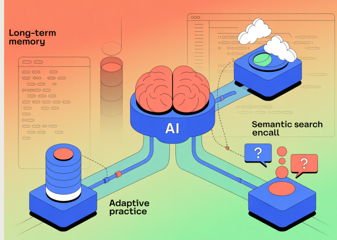 A coding implementation for designing a stateful tutor agent with long-term memory, semantic recall, and adaptive practice generation

