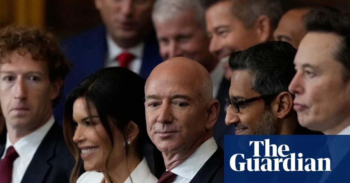 Tech oligarchs reshape humanity while old billionaires look strange. technology

