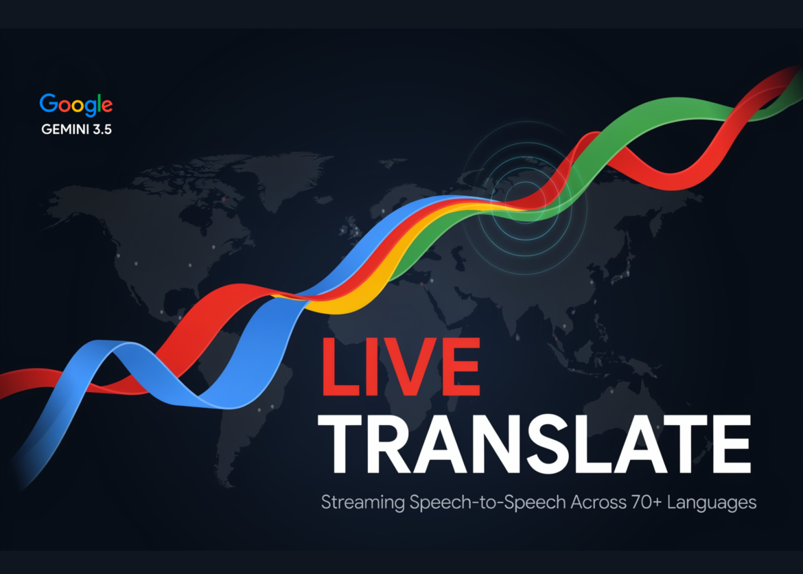 Google has released Gemini 3.5 Live Translate, a streaming speech-to-speech audio model that covers more than 70 languages ​​in Meet, Translate, and the Live API.