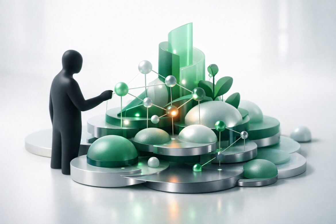 Illustration of women founders in AI building a thriving structure in an overlooked market the industry passed over